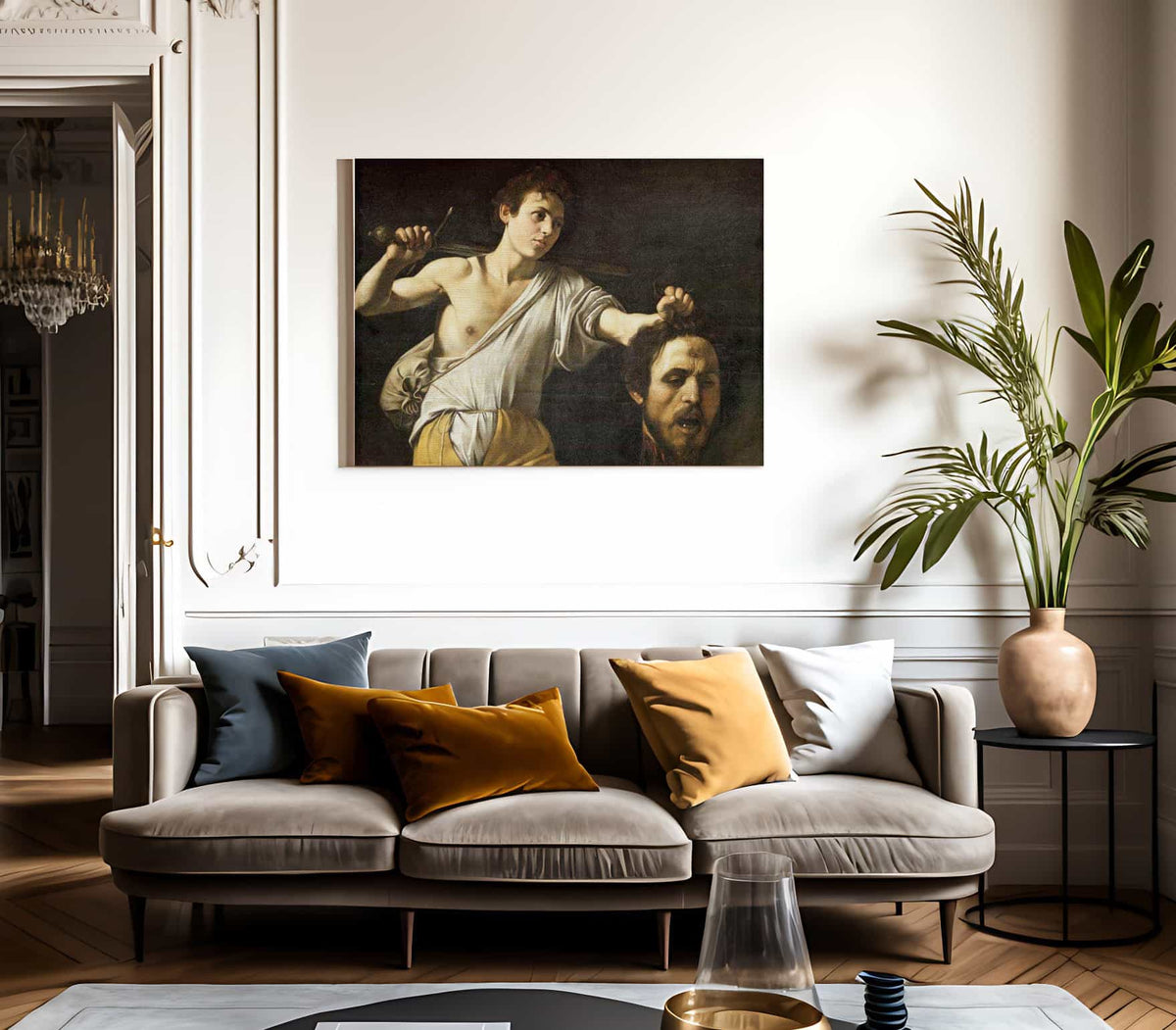 David With The Head Of Goliath By Caravaggio Fine Art Print