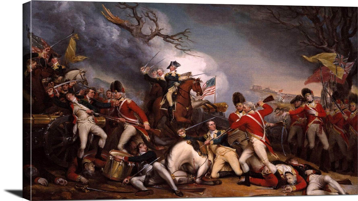 Death General Mercer Battle Princeton Painting John Turnbull Canvas Art Fine Art Print