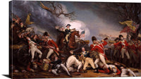 Death General Mercer Battle Princeton Painting John Turnbull Canvas Art Fine Art Print
