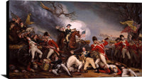 Death General Mercer Battle Princeton Painting John Turnbull Canvas Art Fine Art Print