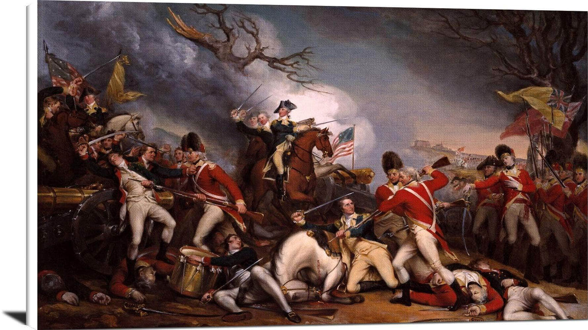 Death General Mercer Battle Princeton Painting John Turnbull Canvas Art Fine Art Print