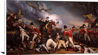 Death General Mercer Battle Princeton Painting John Turnbull Canvas Art Fine Art Print