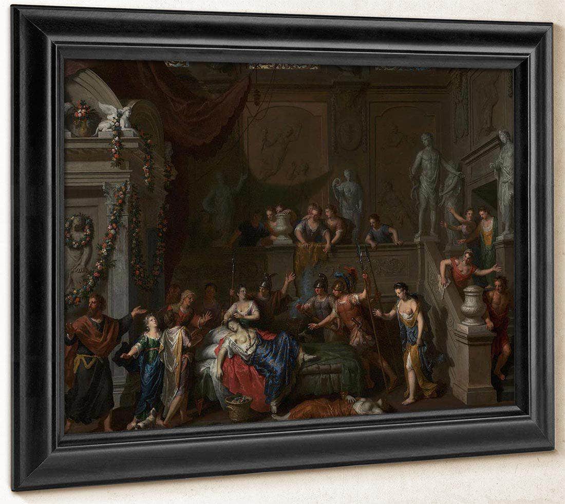 Death Of Cleopatra By Gerard Hoet Fine Art Print