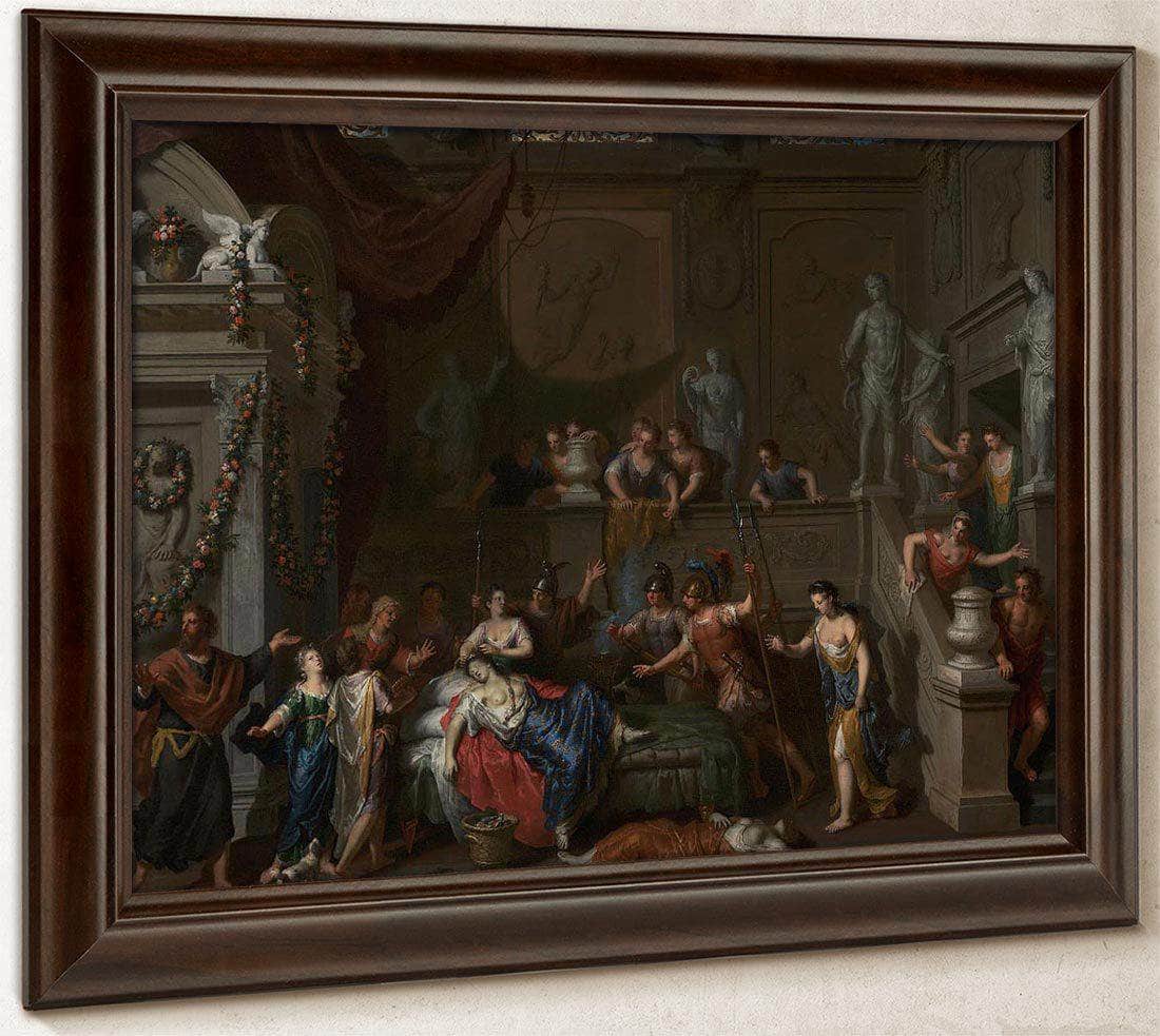 Death Of Cleopatra By Gerard Hoet Fine Art Print