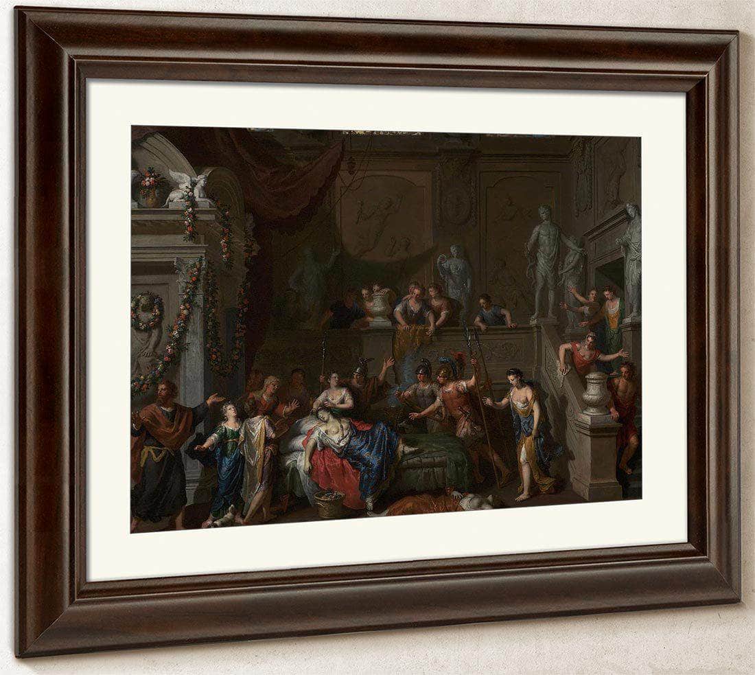 Death Of Cleopatra By Gerard Hoet Fine Art Print