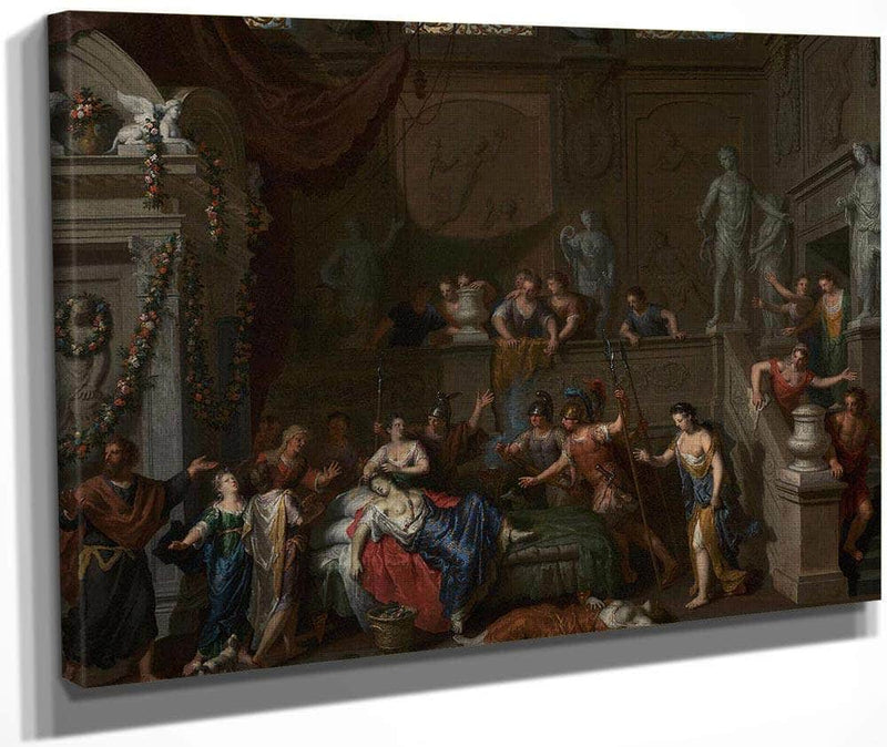 Death Of Cleopatra By Gerard Hoet Fine Art Print