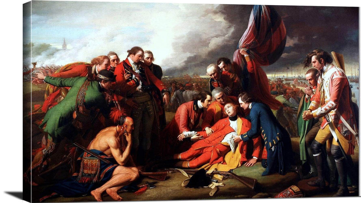 Death Of General Wolfe Painting Benjamin West Canvas Art Fine Art Print
