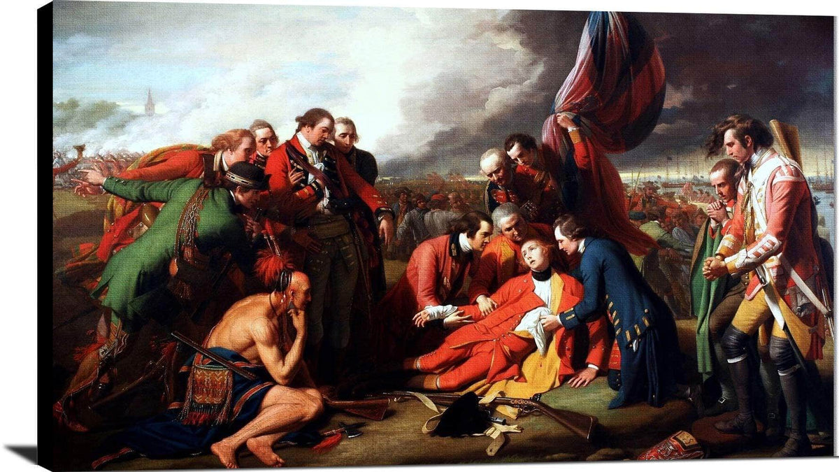 Death Of General Wolfe Painting Benjamin West Canvas Art Fine Art Print