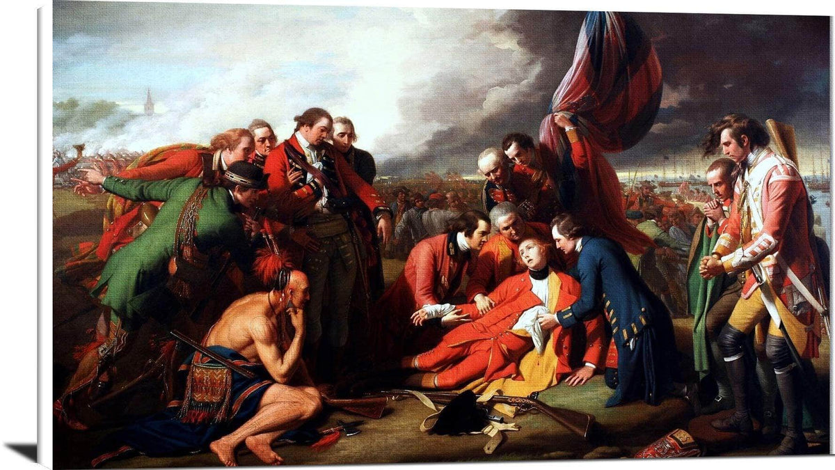 Death Of General Wolfe Painting Benjamin West Canvas Art Fine Art Print