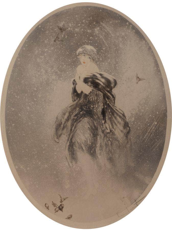 Decembre 1925 By Louis Icart Fine Art Print