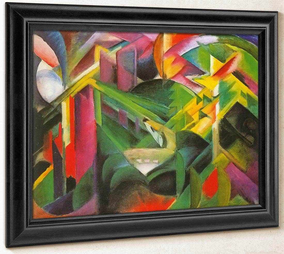 Deer In A Monastery Garden By Franz Marc Fine Art Print