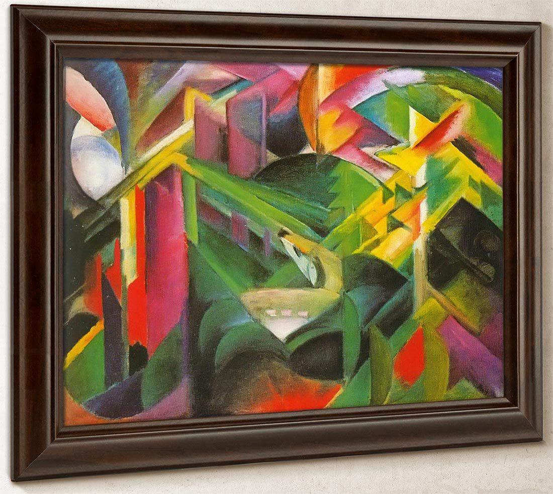 Deer In A Monastery Garden By Franz Marc Fine Art Print