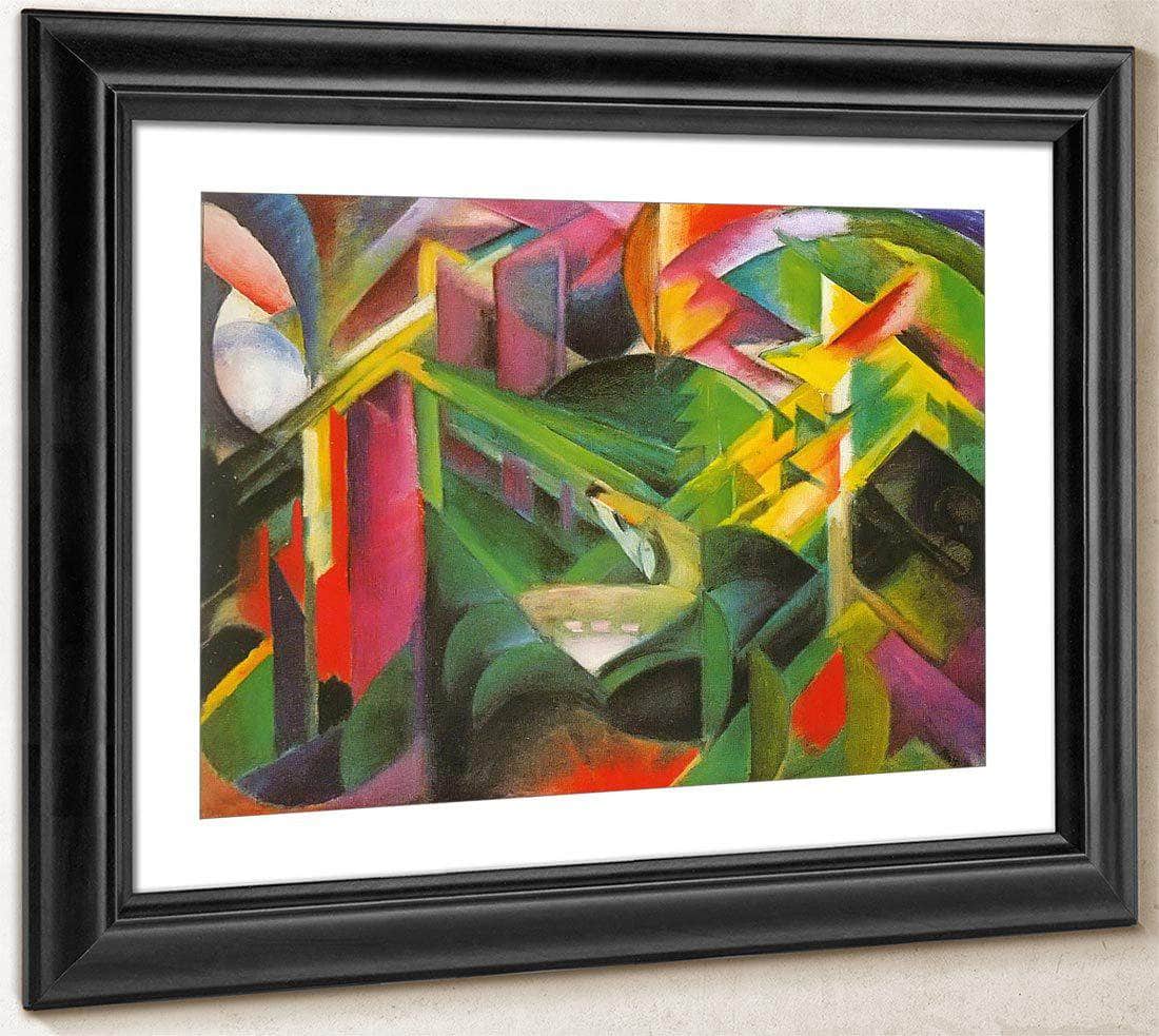 Deer In A Monastery Garden By Franz Marc Fine Art Print