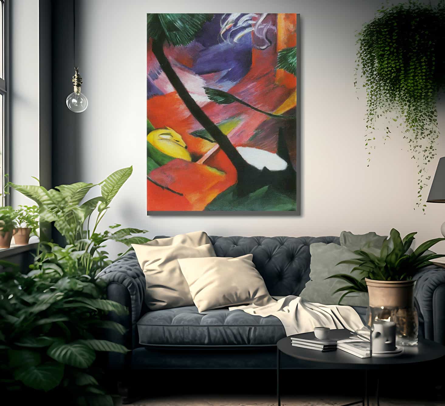Deer In The Forest Ii By Franz Marc Fine Art Print