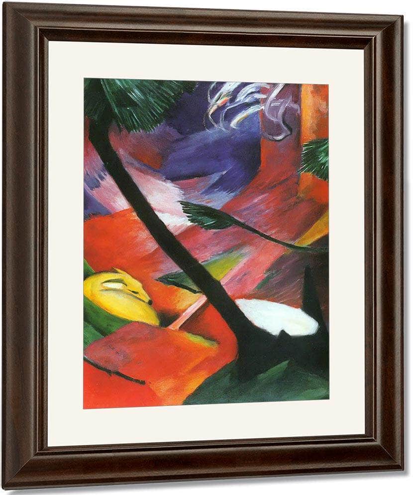 Deer In The Forest Ii By Franz Marc Fine Art Print