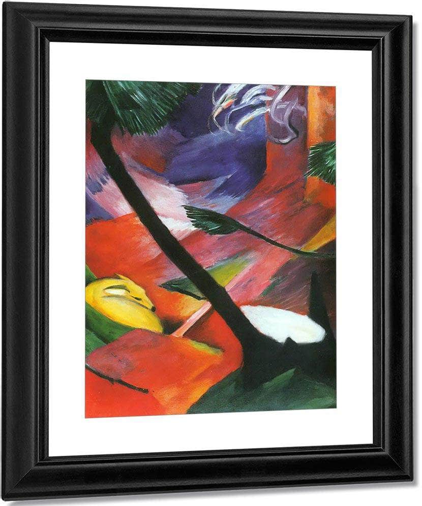 Deer In The Forest Ii By Franz Marc Fine Art Print