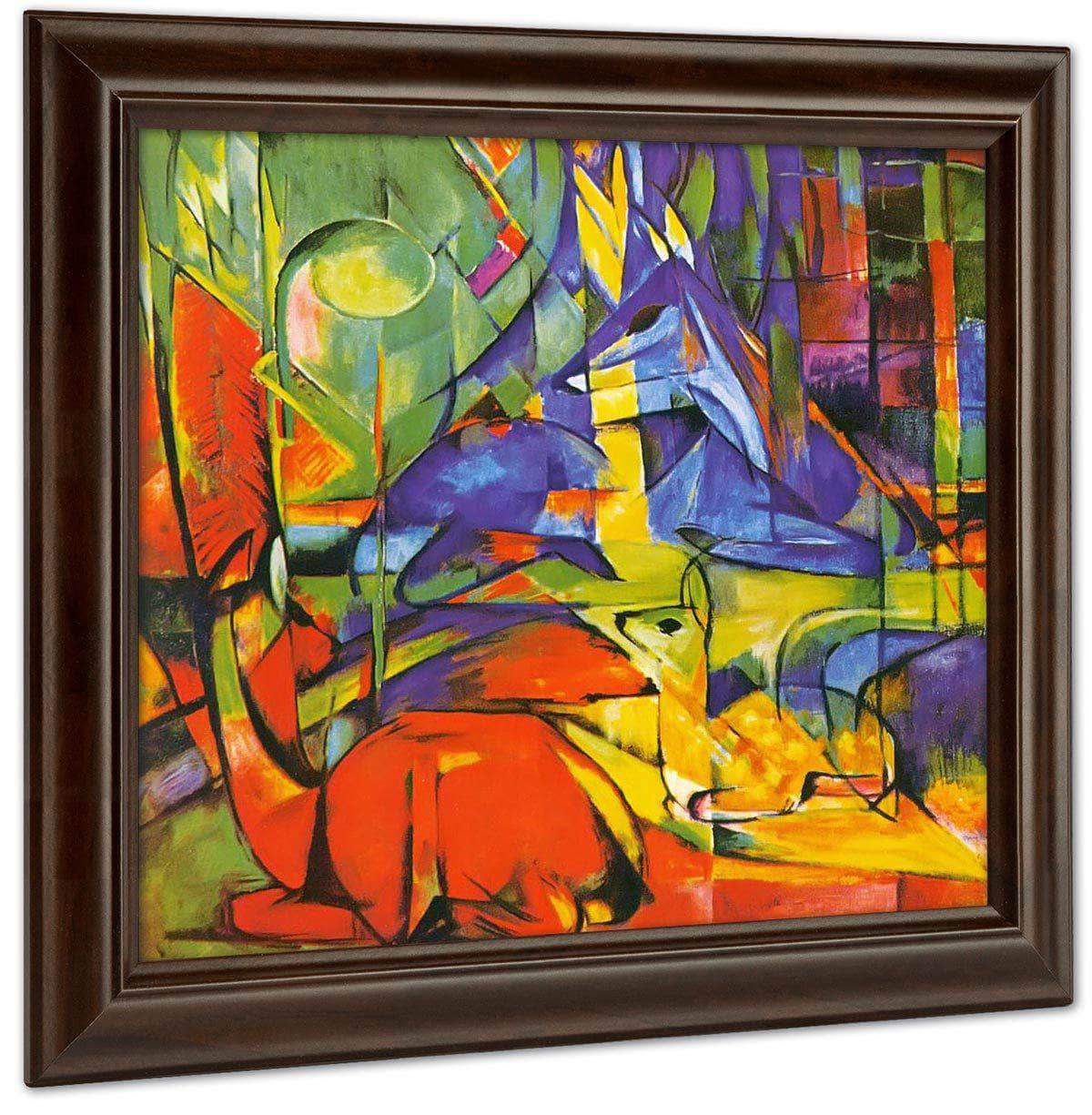 Deer In The Forest Ii Copy By Franz Marc Fine Art Print
