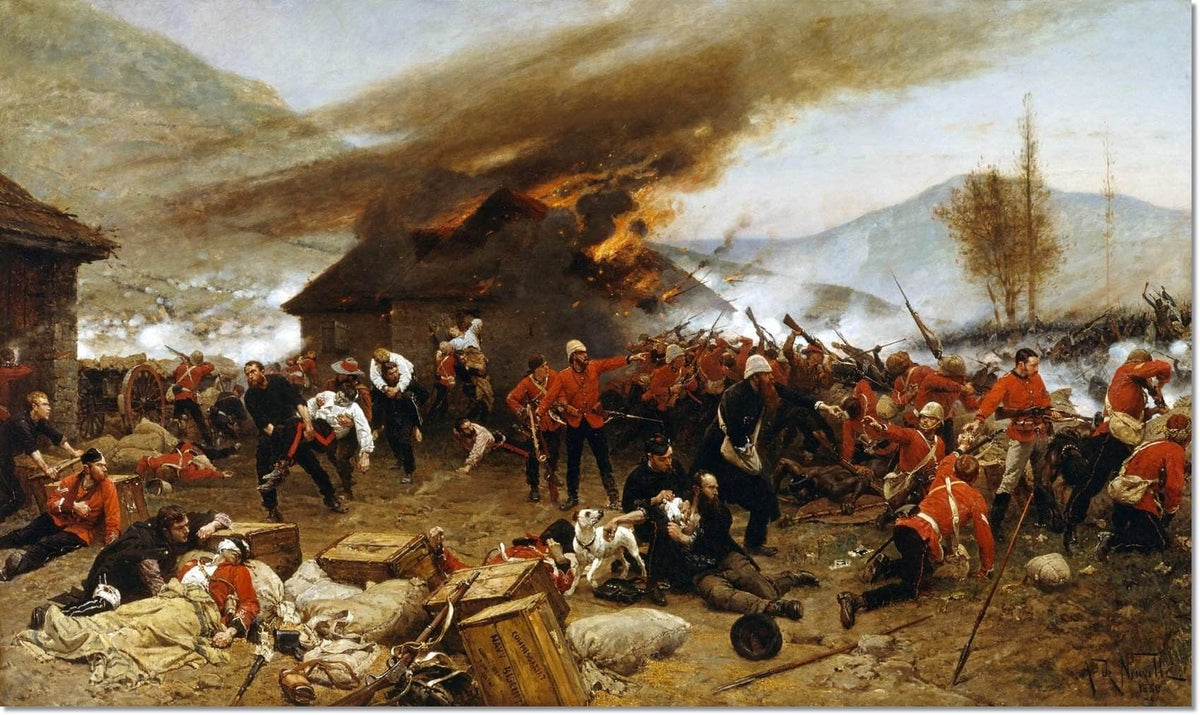 Defence Of Rorke's Drift Painting Alphonse Neuville Canvas Art Fine Art Print