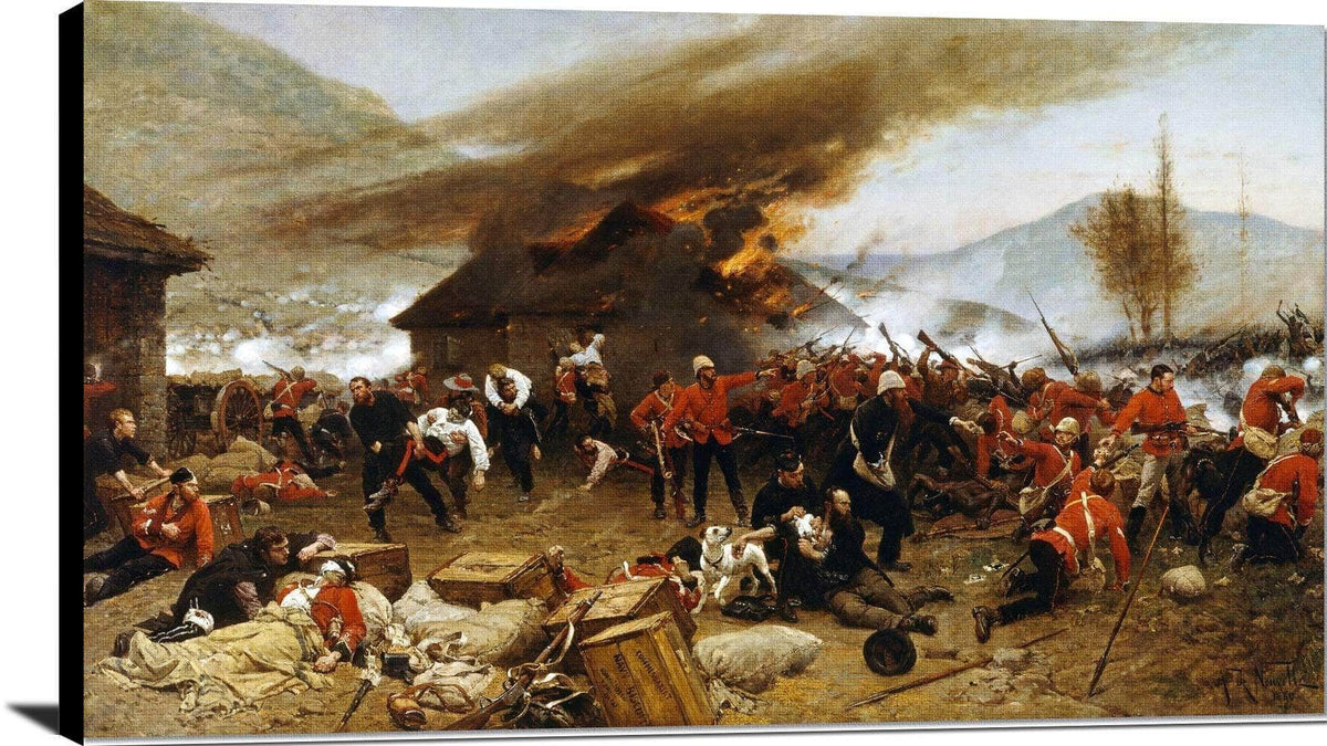 Defence Of Rorke's Drift Painting Alphonse Neuville Canvas Art Fine Art Print