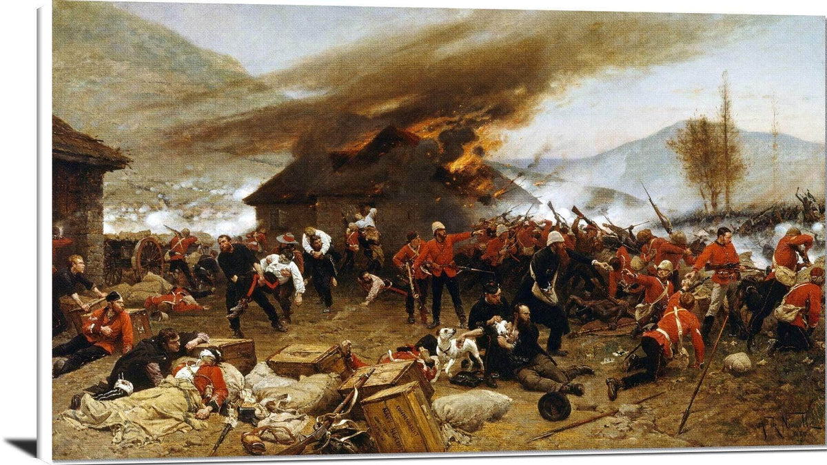 Defence Of Rorke's Drift Painting Alphonse Neuville Canvas Art Fine Art Print