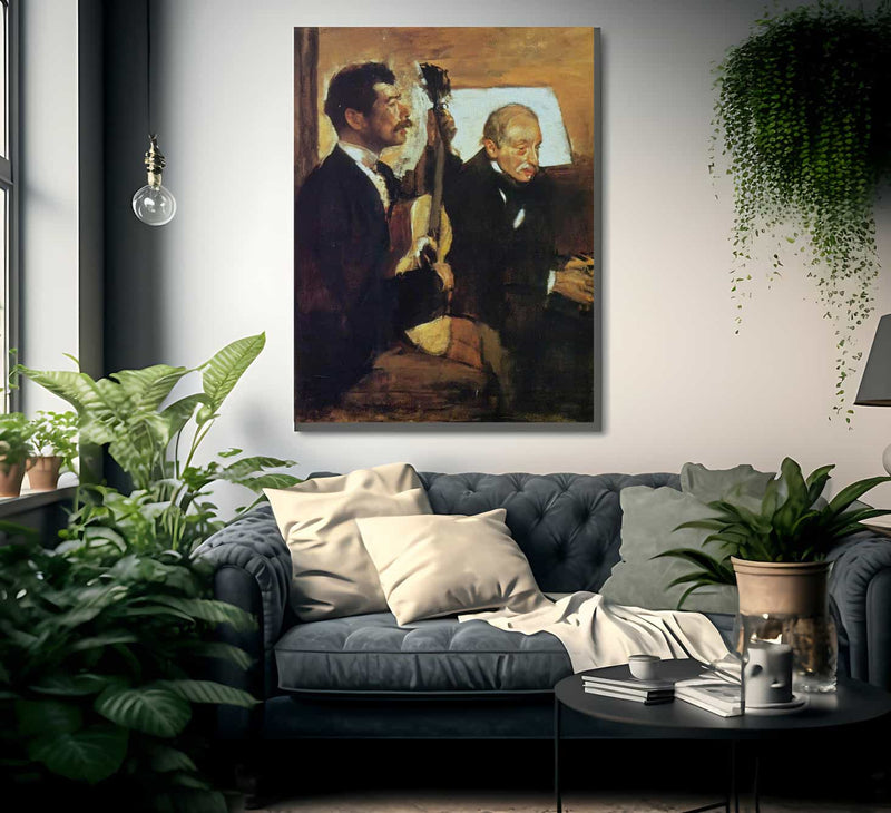 Degas Father Listening To Pagans By Edgar Degas Fine Art Print