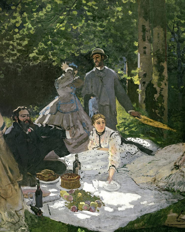 Dejeuner Sur L'herbe, Chailly (Central Panel) By Claude Monet Fine Art Print