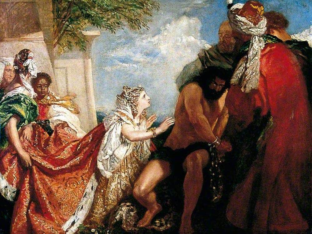 Delilah Before The Blinded Samson By William Etty Fine Art Print