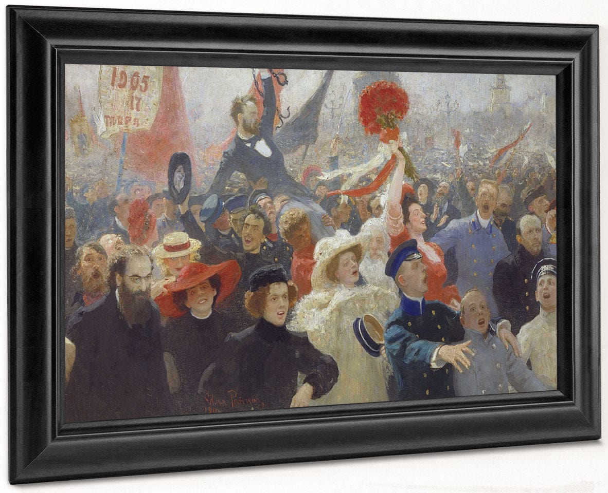Demonstration On October 17 1905 1911 By Ilya Repin Fine Art Print