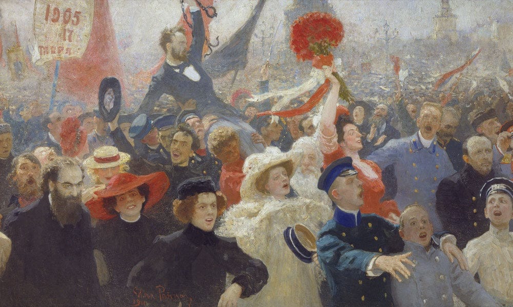 Demonstration On October 17 1905 1911 By Ilya Repin Fine Art Print