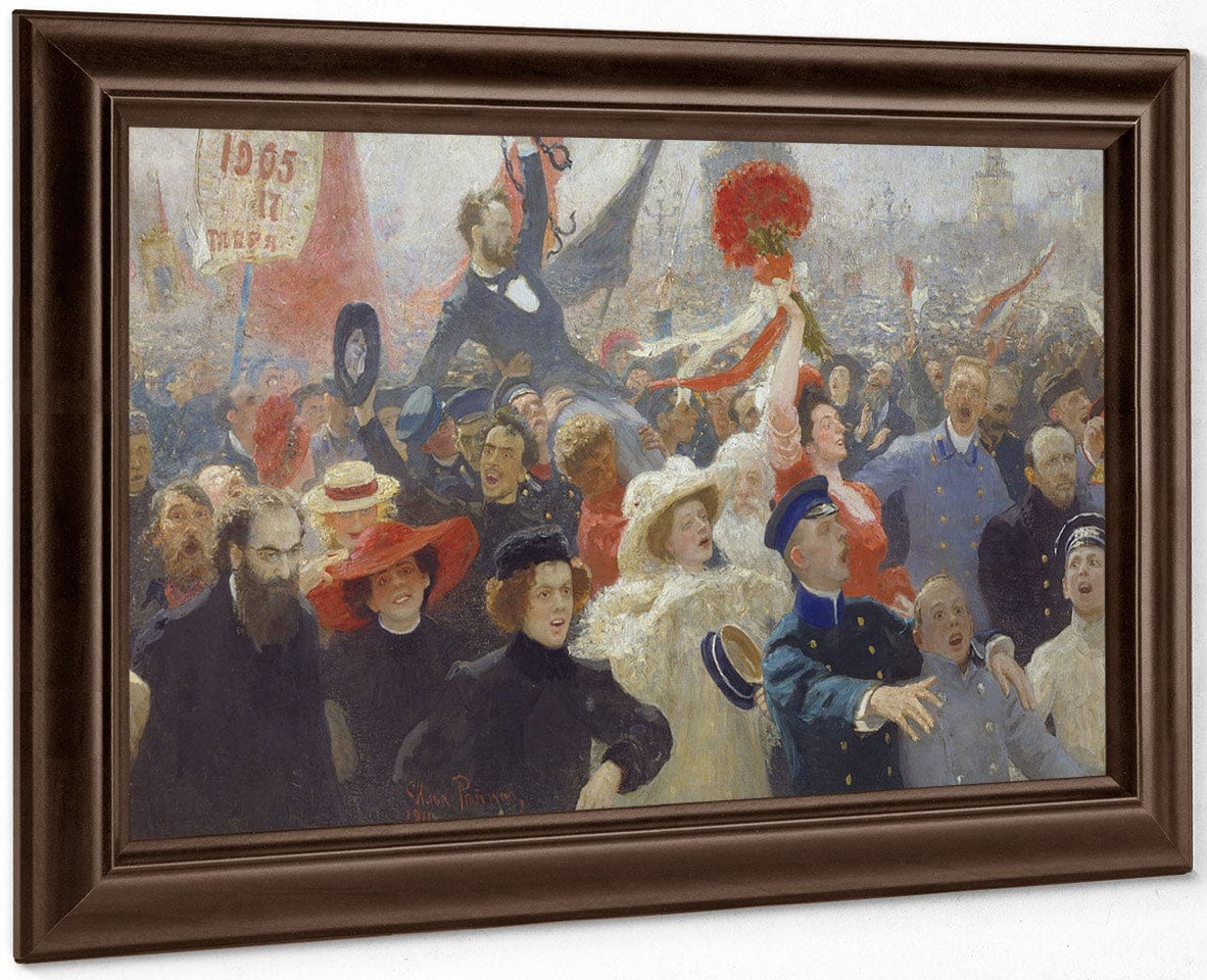 Demonstration On October 17 1905 1911 By Ilya Repin Fine Art Print