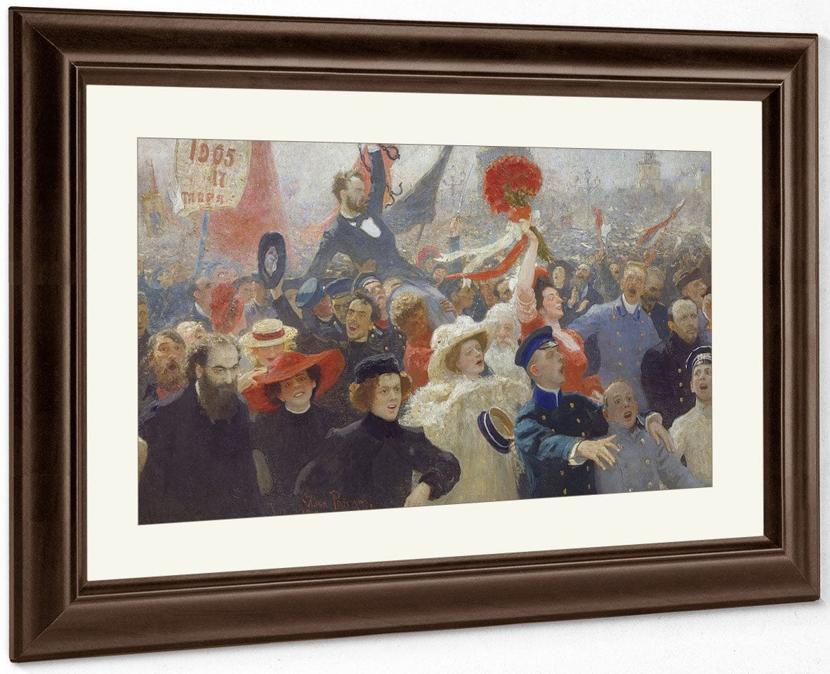 Demonstration On October 17 1905 1911 By Ilya Repin Fine Art Print