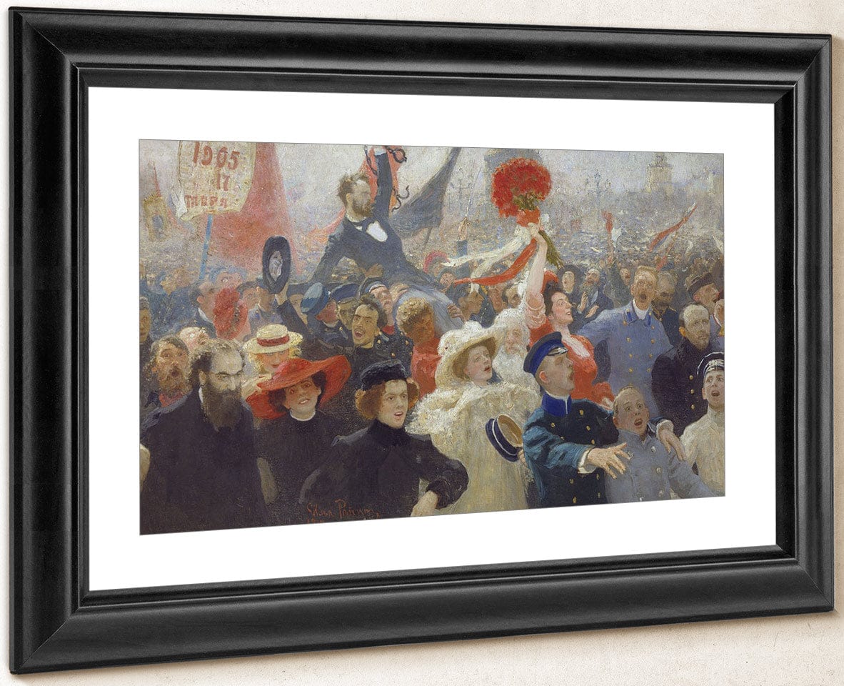 Demonstration On October 17 1905 1911 By Ilya Repin Fine Art Print