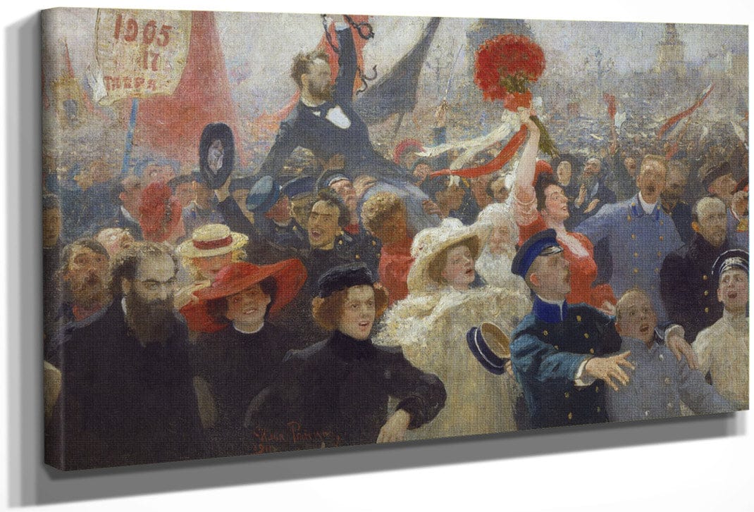 Demonstration On October 17 1905 1911 By Ilya Repin Fine Art Print