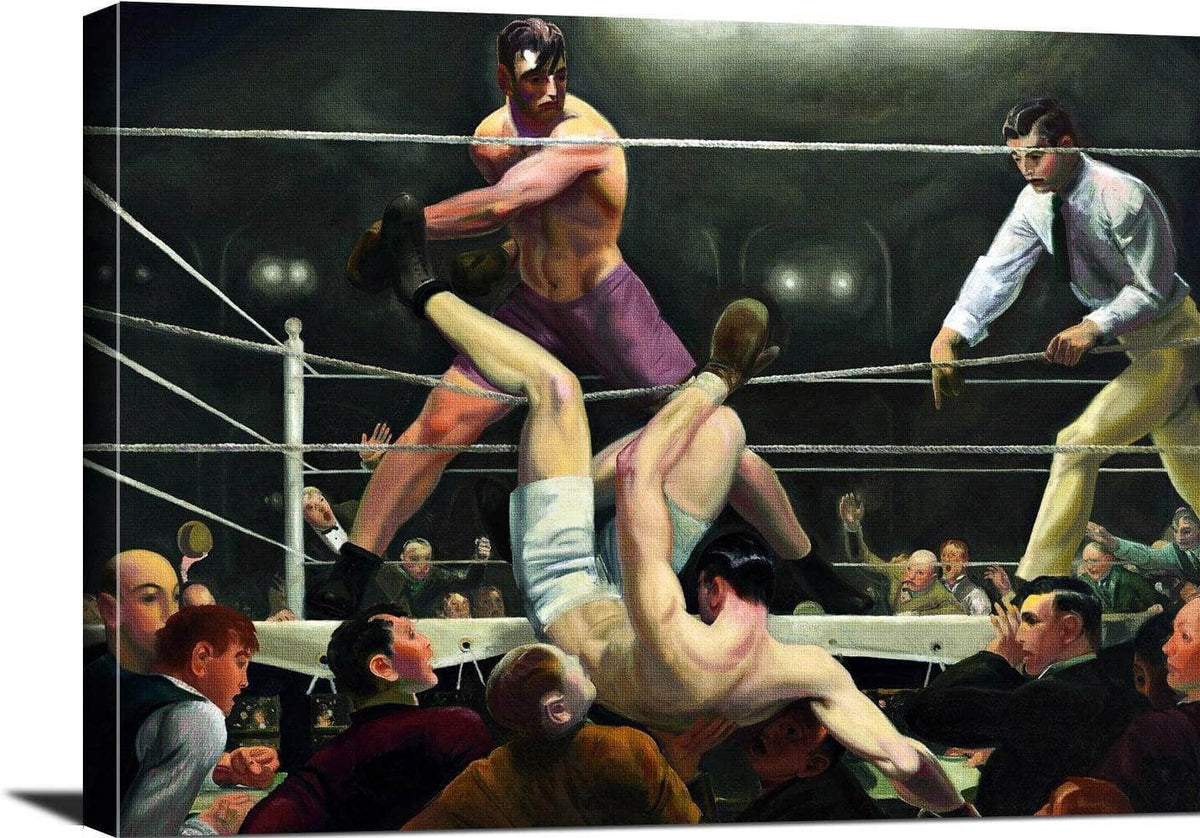 Dempsey And Firpo Painting George Wesley Bellows Canvas Art Fine Art Print