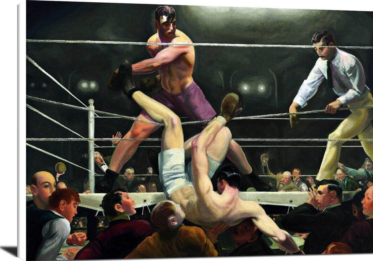 Dempsey And Firpo Painting George Wesley Bellows Canvas Art Fine Art Print