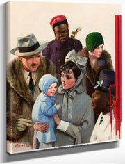 Departure At The Train Station Liberty Magazine Cover February 2 1929 By Leslie Thrasher Fine Art Print