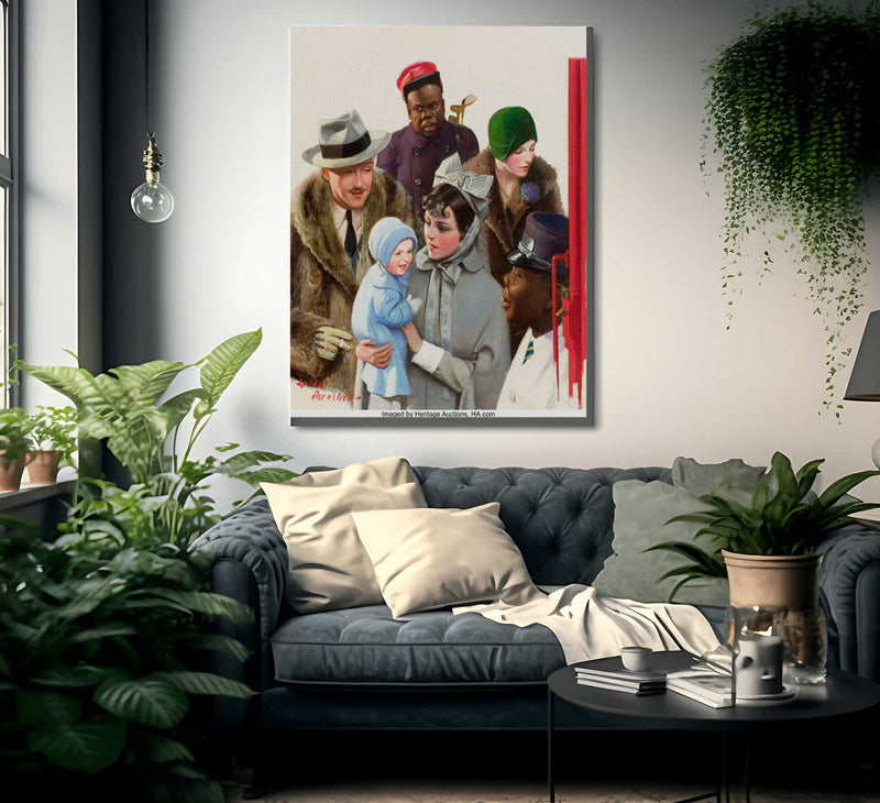 Departure At The Train Station Liberty Magazine Cover February 2 1929 By Leslie Thrasher Fine Art Print