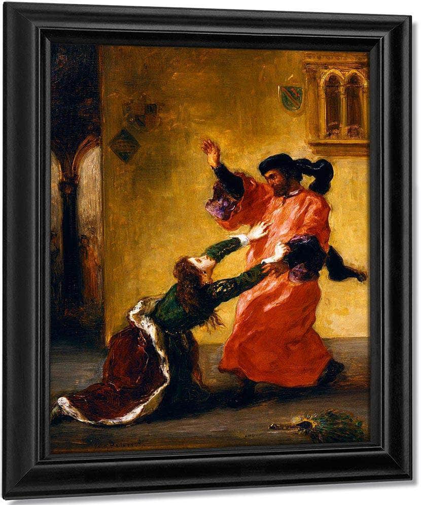Desdemona Cursed By Her Father By Eugene Delacroix Fine Art Print
