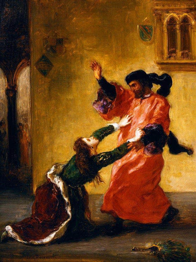 Desdemona Cursed By Her Father By Eugene Delacroix Fine Art Print