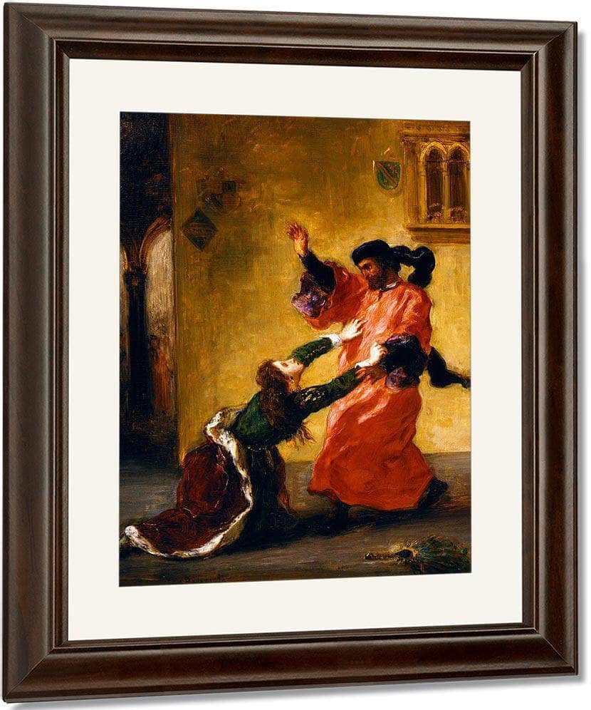 Desdemona Cursed By Her Father By Eugene Delacroix Fine Art Print