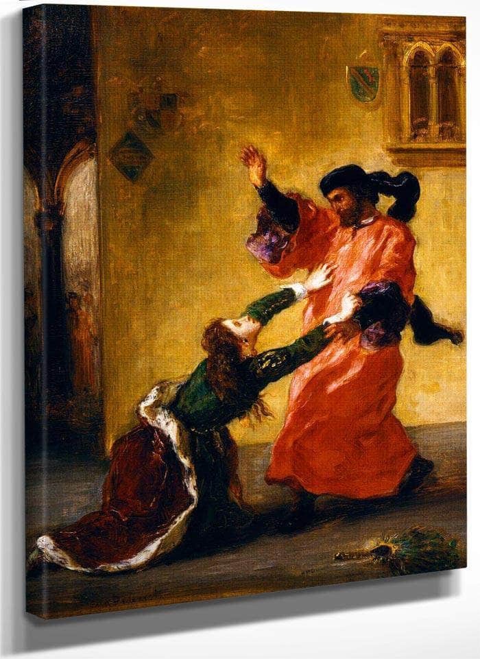 Desdemona Cursed By Her Father By Eugene Delacroix Fine Art Print