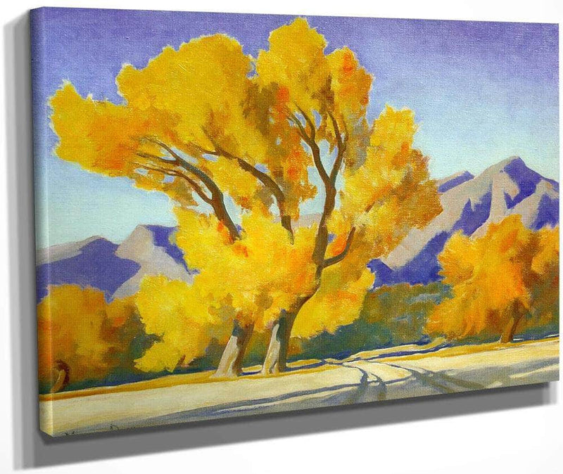 Desert Cottonwoods By Maynard Dixon Fine Art Print