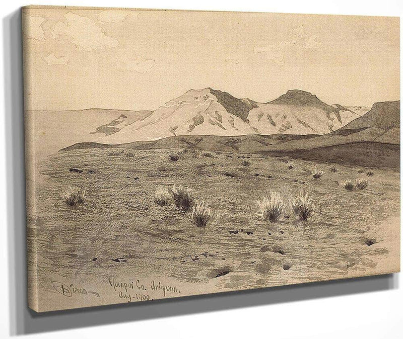 Desert Peaks Yavapai County Arizona 1900 By Maynard Dixon Fine Art Print