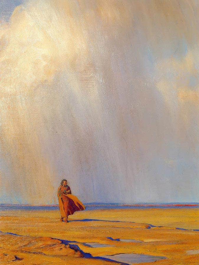 Desert Shower By Maynard Dixon Fine Art Print