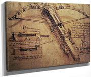 Design For A Giant Crossbow Detail From Fol. 149B R From The Codex Atlanticus By Leonardo Da Vinci Fine Art Print
