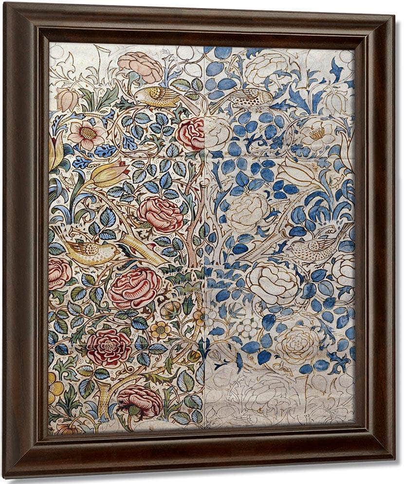 Design For Chintz  Rose By William Morris Fine Art Print