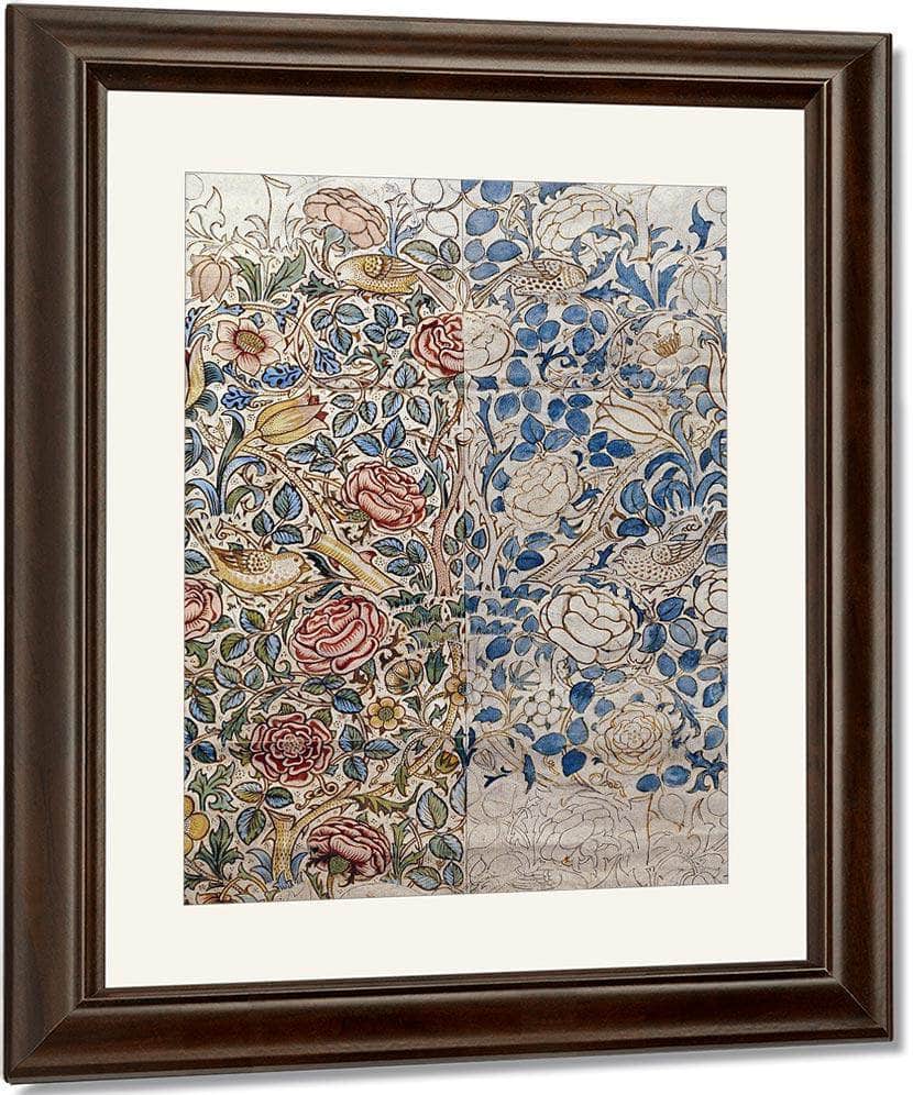 Design For Chintz  Rose By William Morris Fine Art Print