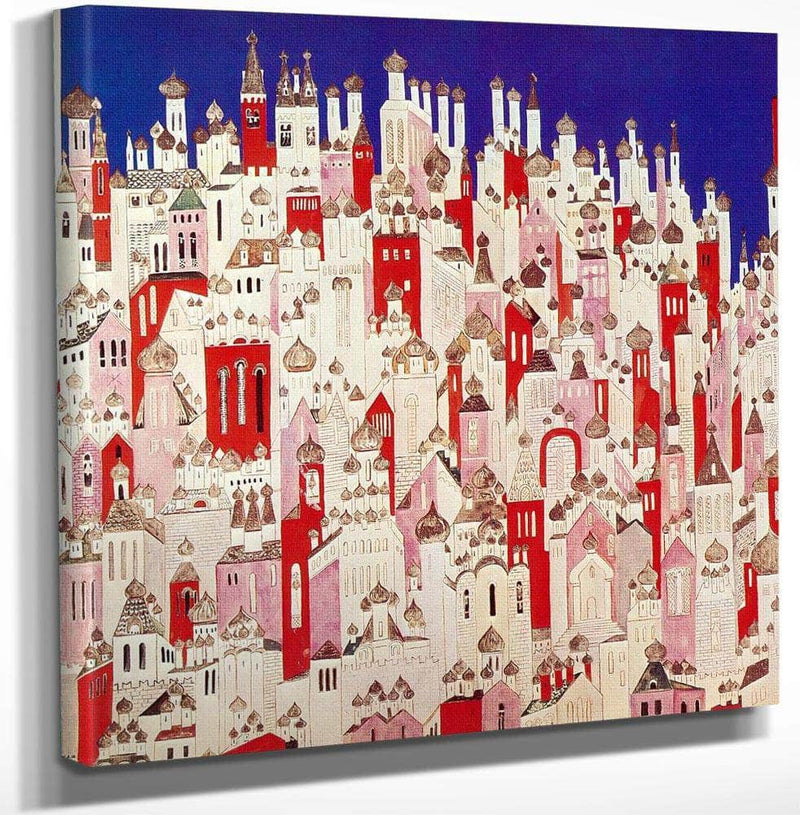 Design For The Backcloth Of Scene Ii In L Oiseau De Feu By Natalia Gontcharova Fine Art Print