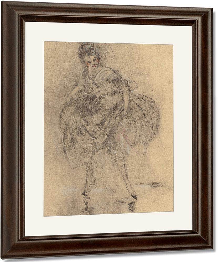 Dessin Des Femmes Circa 1928 By Louis Icart Fine Art Print