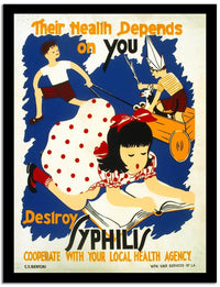 Destroy Fyphils  Vintage Poster Fine Art Print